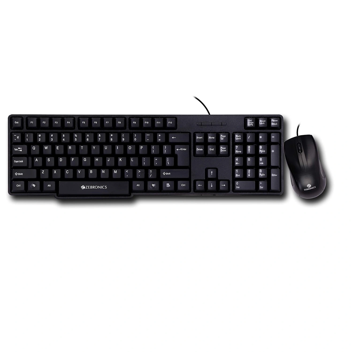Zebronics Zeb-Judwaa 750 Combo Wired USB Desktop Keyboard(Black)
