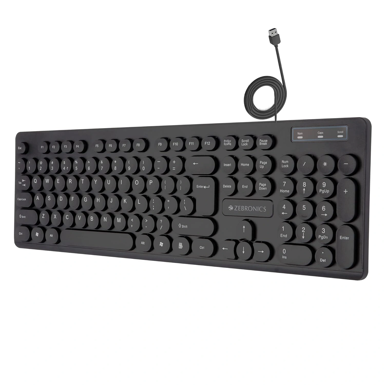 Zebronics ZEB-K24 Wired USB Desktop Keyboard (Black)