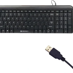 Zebronics Zeb-Glide Wired USB Desktop Keyboard (Black)