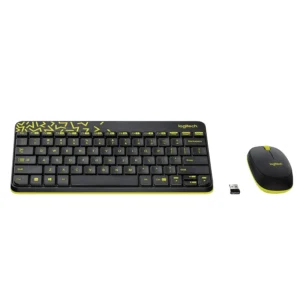 Logitech MK240 Wireless Keyboard and Mouse Combo (Black& Yellow)