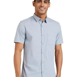 Classy Grey  Men's Cotton Half Sleeve Shirt