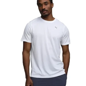 Classy White Men Regular Fit Crew Neck Tee