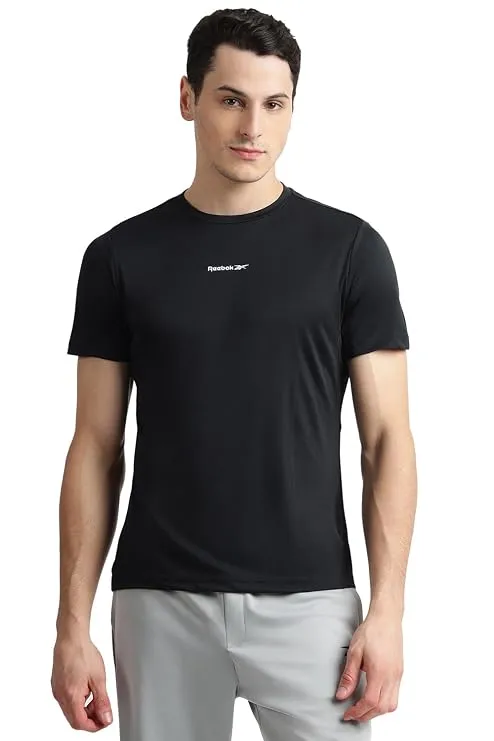 Black Men Half Sleeve Sports T-Shirt