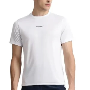 White Men Half Sleeve Sports T-Shirt