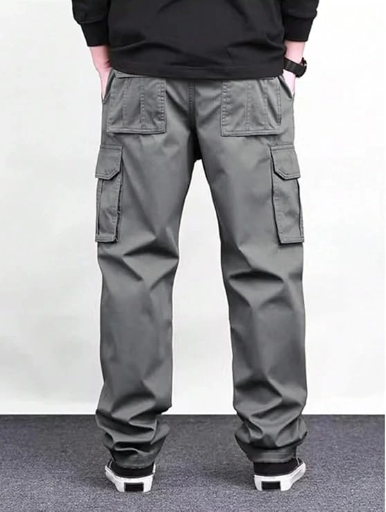 Grey Men Cotton Cargo Pant - Image 3
