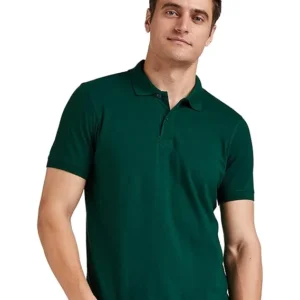 Green Men Cotton Collar Tshirts